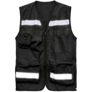 CHALECO BRIGADISTA NEGRO